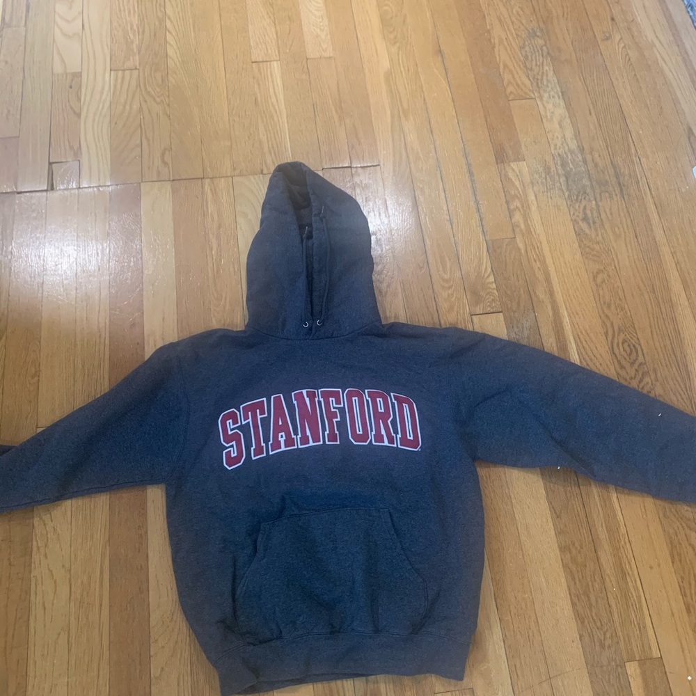 Dark Grey Stanford Sweatshirt in Red Letters